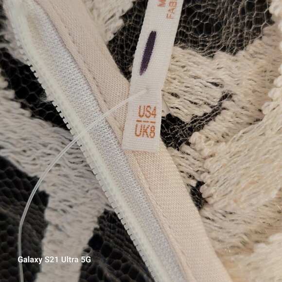 Free People The North Star Dress White Cream Starburst Lace Dress NWOT - Picture 15 of 16